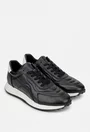 Pantofi barbati NUR din piele neagra cu alb