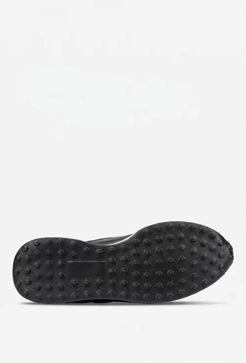 Pantofi barbati NUR din piele neagra cu alb