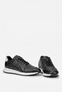 Pantofi barbati NUR din piele neagra cu alb