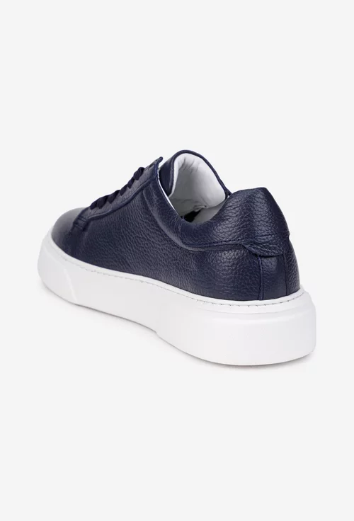 Pantofi barbati NUR din piele texturata bleumarin