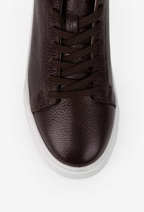 Pantofi barbati NUR din piele texturata maro