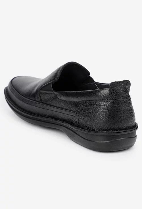 Pantofi barbati NUR din piele texturata neagra picture - 4