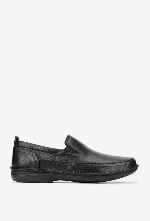 Pantofi barbati NUR din piele texturata neagra picture - 3