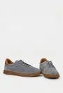Pantofi barbati NUR gri cu maro din piele intoarsa