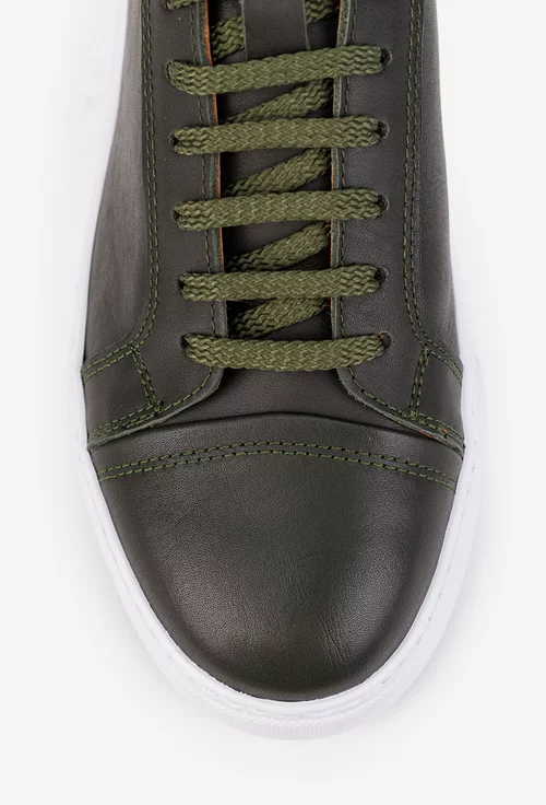 Pantofi barbati NUR kaki din piele naturala