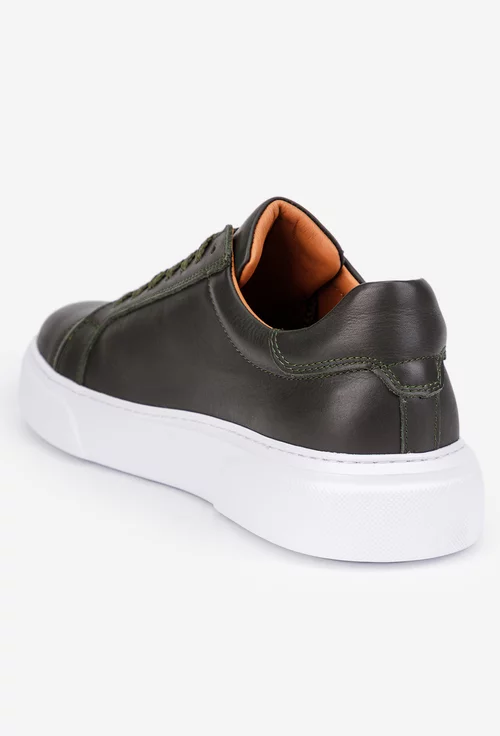 Pantofi barbati NUR kaki din piele naturala