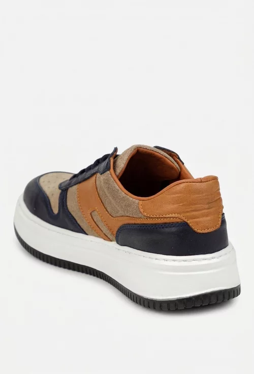 Pantofi barbati NUR multicolori din piele naturala