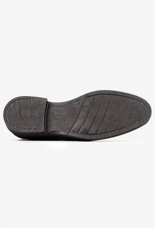 Pantofi barbati NUR negri din piele nabuc picture - 4