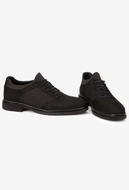 Pantofi barbati NUR negri din piele nabuc picture - 5