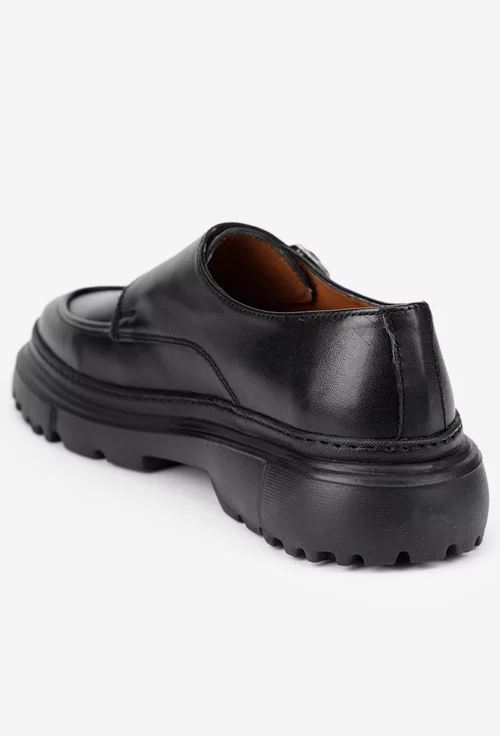 Pantofi barbati NUR negri din piele naturala