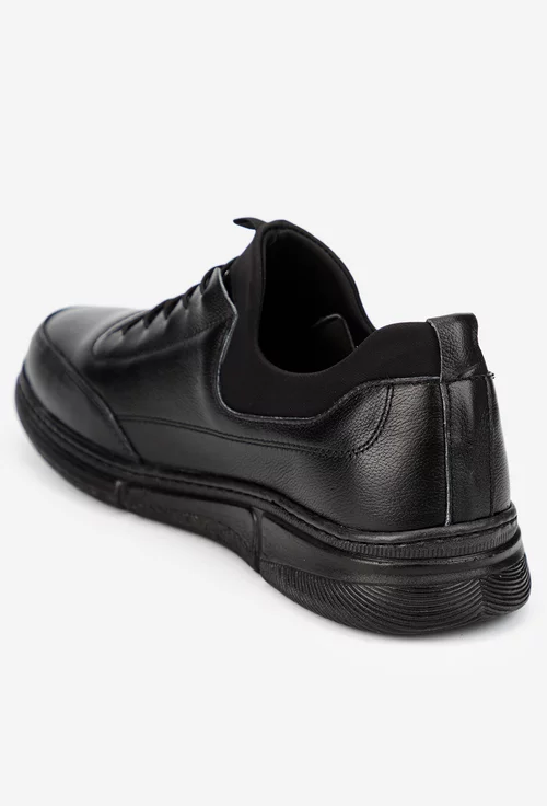Pantofi barbati NUR negri din piele naturala picture - 3