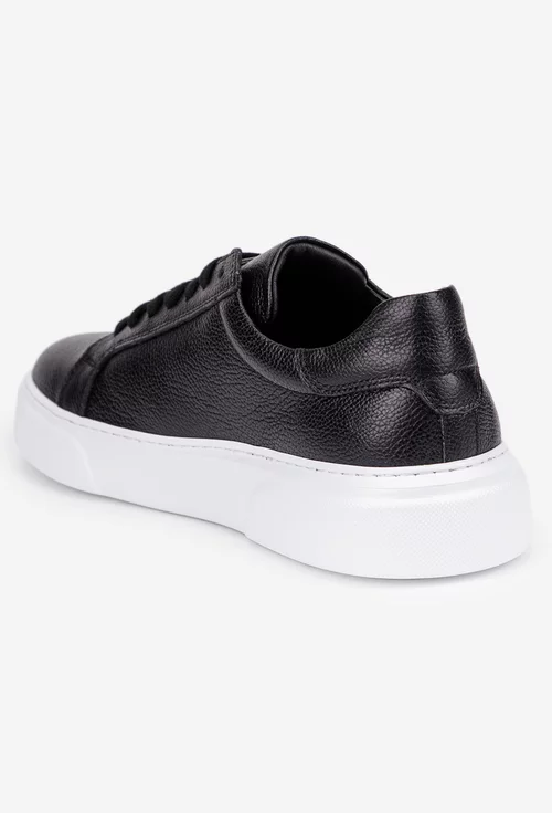 Pantofi barbati NUR negri din piele texturata