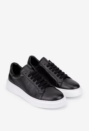 Pantofi barbati NUR negri din piele texturata