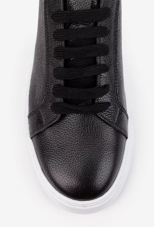 Pantofi barbati NUR negri din piele texturata