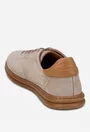 Pantofi barbati NUR taupe cu maro din piele nabuc