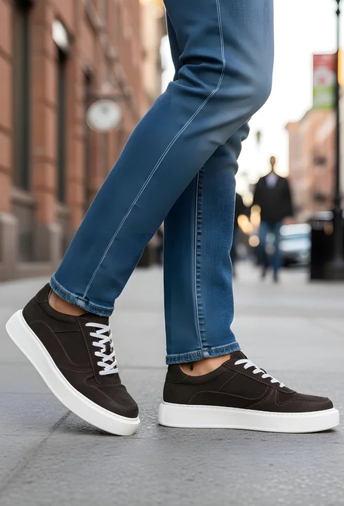 Pantofi barbati realizati din piele maro