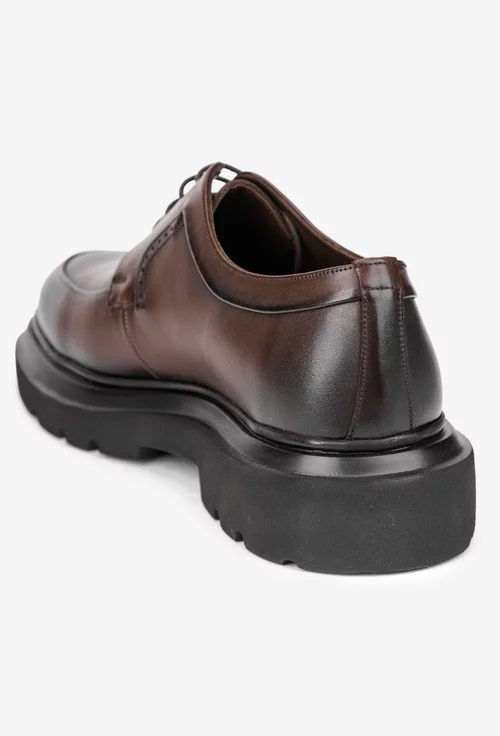 Pantofi barbati realizati din piele naturala maro