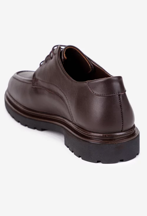 Pantofi barbati realizati din piele naturala maro