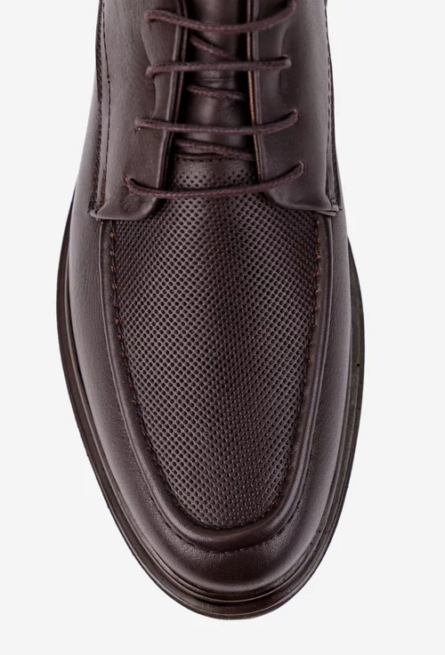 Pantofi barbati realizati din piele naturala maro