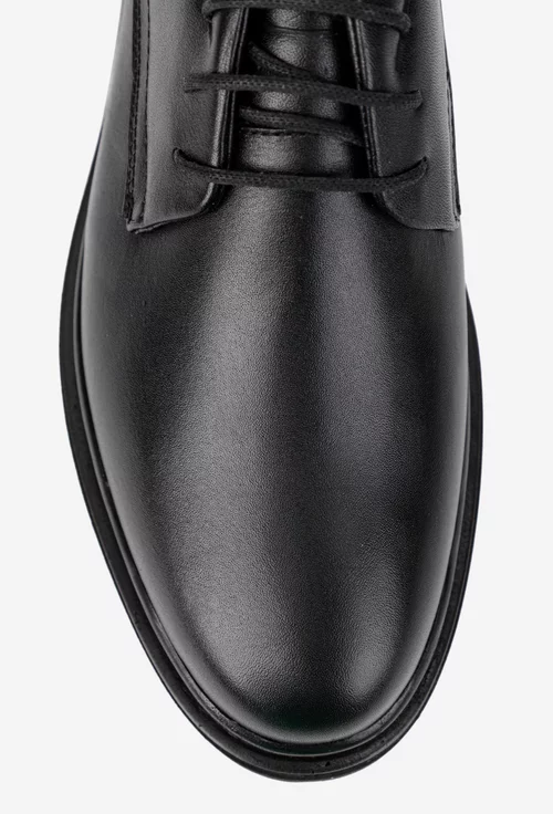 Pantofi barbati realizati din piele naturala neagra