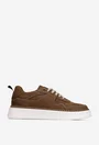 Pantofi barbati taupe din piele nabuc