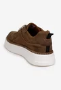 Pantofi barbati taupe din piele nabuc