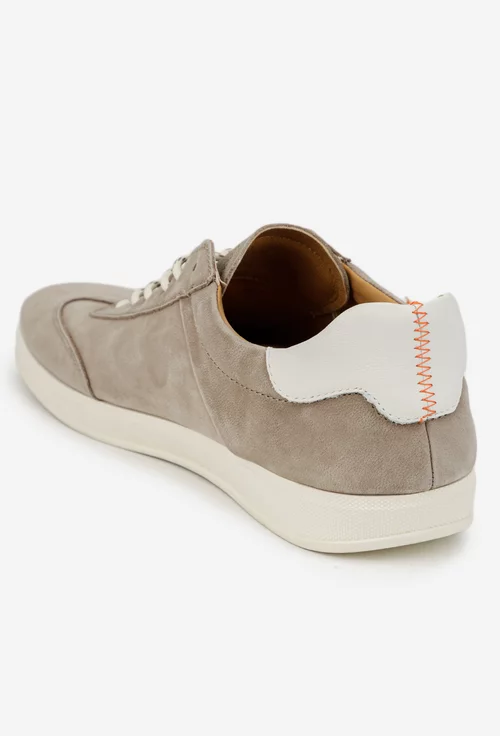 Pantofi barbati taupe din piele nabuc picture - 3