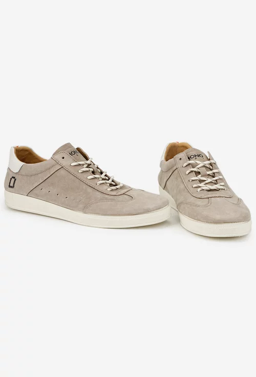 Pantofi barbati taupe din piele nabuc picture - 5