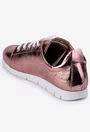 Pantofi bronz-roz din piele cu siret