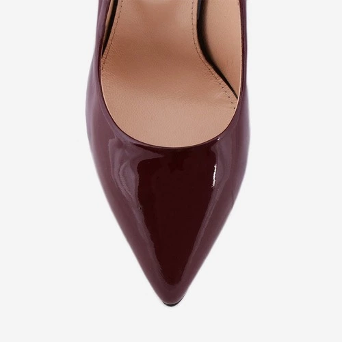 Pantofi burgundy din piele naturala Nico