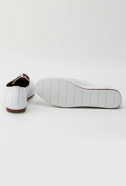 Pantofi casual albi din piele naturala Will