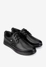 Pantofi casual barbati din piele naturala neagra