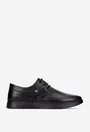 Pantofi casual barbati din piele naturala neagra
