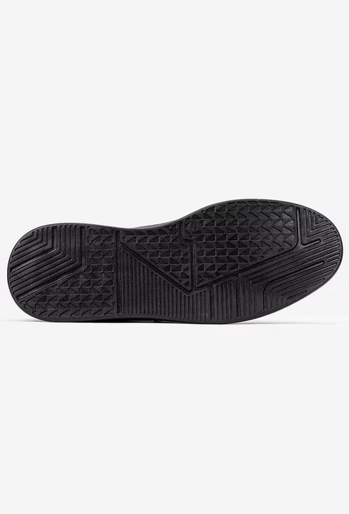 Pantofi casual barbati din piele naturala neagra