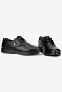 Pantofi casual barbati din piele naturala neagra