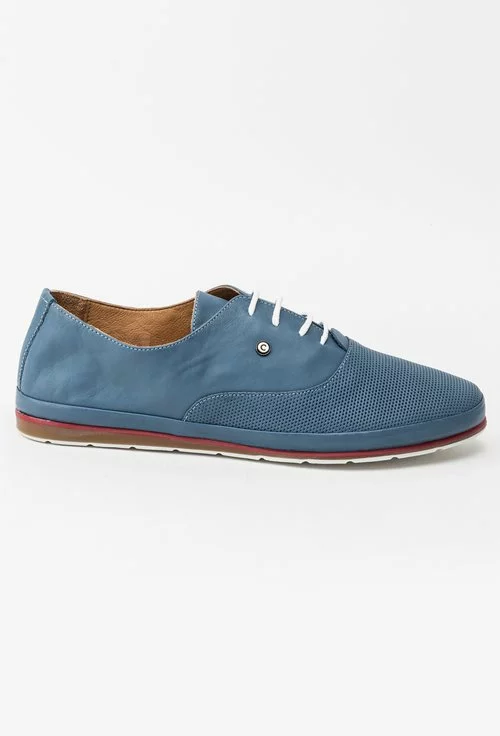 Pantofi casual bleu din piele naturala Will