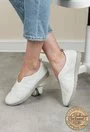 Pantofi casual Darkwood albi din piele naturala intoarsa Amara
