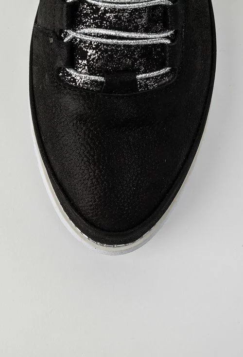 Pantofi casual negri din piele naturala Star