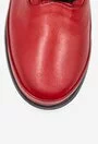 Pantofi casual rosii din piele naturala cu siret