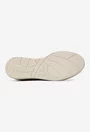 Pantofi dama albi cu bej din piele cu elastic