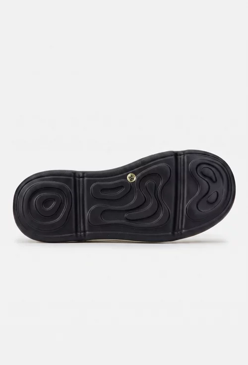 Pantofi dama albi cu negru din piele naturala picture - 6