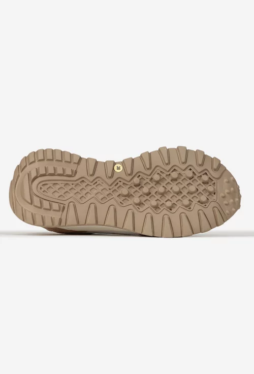 Pantofi dama albi cu taupe din piele picture - 4