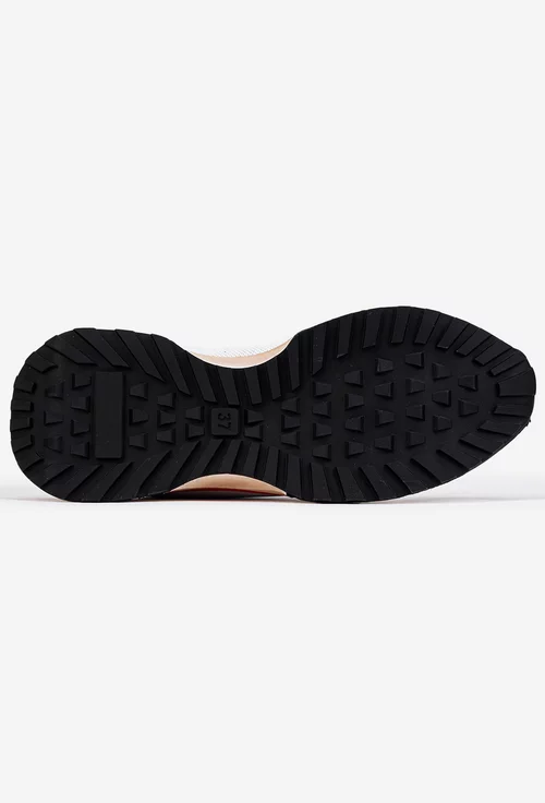 Pantofi dama albi din piele cu aspect perforat