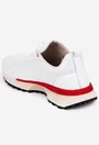 Pantofi dama albi din piele cu aspect perforat