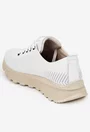 Pantofi dama albi din piele cu aspect perforat