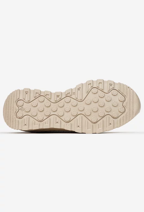 Pantofi dama albi din piele cu aspect perforat