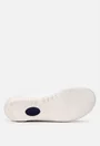 Pantofi dama albi din piele cu siret elastic
