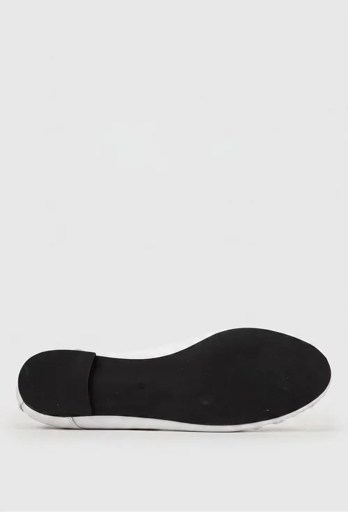 Pantofi dama albi din piele naturala