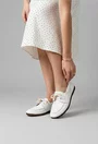 Pantofi dama albi din piele naturala