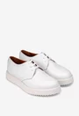 Pantofi dama albi din piele naturala